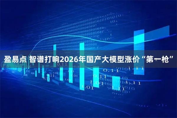 盈易点 智谱打响2026年国产大模型涨价“第一枪”